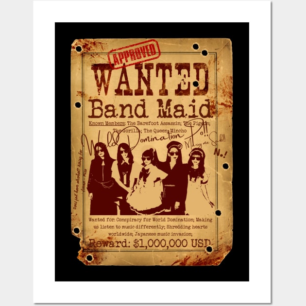 Band Maid Wanted Poster Wall Art by Daz Art & Designs
